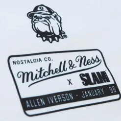 Men Mitchell & Ness T-Shirts & Tops-Slam Cover Georgetown University Allen Iverson