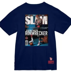 Men Mitchell & Ness T-Shirts & Tops-Slam Cover Jun '04 Houston Rockets Kenyon Martin