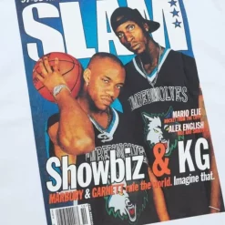 Men Mitchell & Ness T-Shirts & Tops-Slam Cover Minnesota Timberwolves