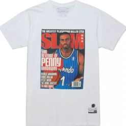 Men Mitchell & Ness T-Shirts & Tops-Slam Cover Orlando Magic Penny Hardaway
