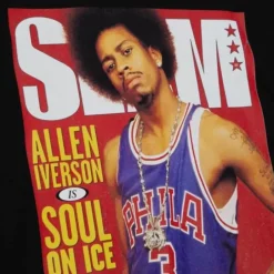 Men Mitchell & Ness T-Shirts & Tops-Slam Cover Philadelphia 76Ers Allen Iverson