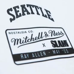 Men Mitchell & Ness T-Shirts & Tops-Slam Cover Seattle Supersonics Ray Allen