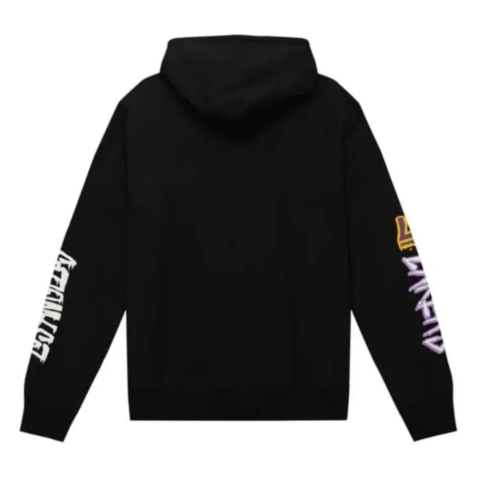 Men Mitchell & Ness Hoodies & Sweatshirts-Slap Sticker Hoodie Los Angeles Lakers