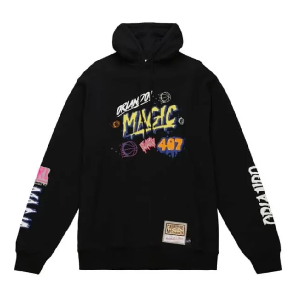 Men Mitchell & Ness Hoodies & Sweatshirts-Slap Sticker Hoodie Orlando Magic