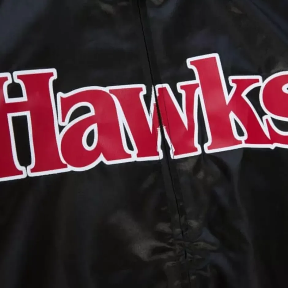 Men Mitchell & Ness Jackets & Outerwear-Slap Sticker Reversible Jacket Atlanta Hawks