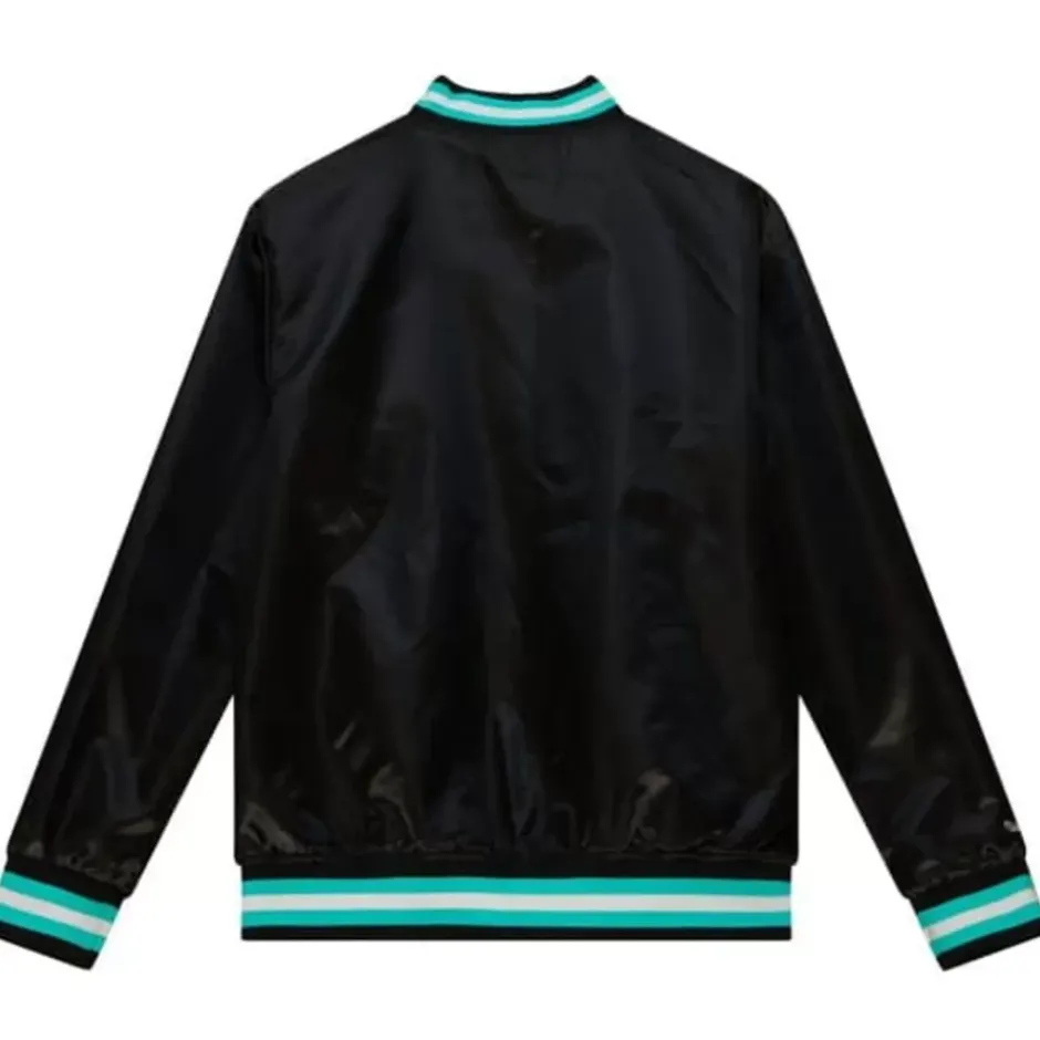 Men Mitchell & Ness Jackets & Outerwear-Slap Sticker Reversible Jacket Vancouver Grizzlies
