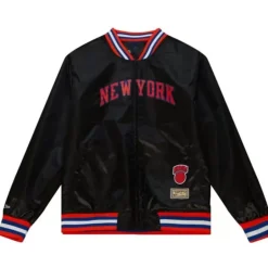 Men Mitchell & Ness Jackets & Outerwear-Slap Sticker Reversible Jacket New York Knicks