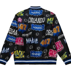 Men Mitchell & Ness Jackets & Outerwear-Slap Sticker Reversible Jacket Orlando Magic