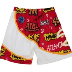 Men Mitchell & Ness Shorts-Slap Sticker Swingman Atlanta Hawks 1986-87 Shorts