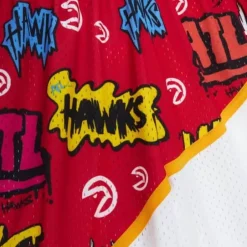 Men Mitchell & Ness Shorts-Slap Sticker Swingman Atlanta Hawks 1986-87 Shorts