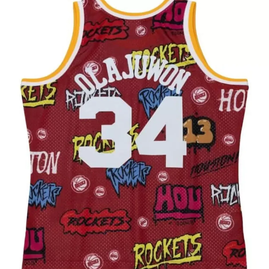 Mitchell & Ness Nba Swingman-Slap Sticker Swingman Hakeem Olajuwon Houston Rockets 1993-94 Jersey