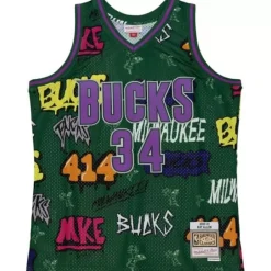 Mitchell & Ness Nba Swingman-Slap Sticker Swingman Ray Allen Milwaukee Bucks 2000-01 Jersey