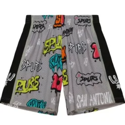 Men Mitchell & Ness Shorts-Slap Sticker Swingman San Antonio Spurs 1998-99 Shorts