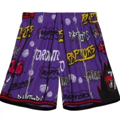 Men Mitchell & Ness Shorts-Slap Sticker Swingman Toronto Raptors 1998-99 Shorts