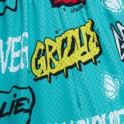 Men Mitchell & Ness Shorts-Slap Sticker Swingman Vancouver Grizzlies 1998-99 Shorts