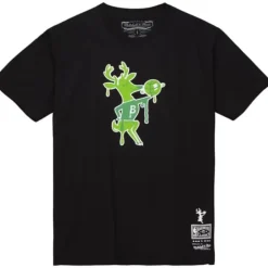 Men Mitchell & Ness T-Shirts & Tops-Slime Drip Tees Milwaukee Bucks