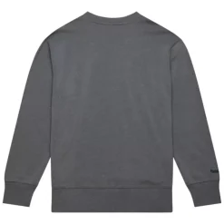 Men Mitchell & Ness Hoodies & Sweatshirts-Snow Washed Fleece Crew Atlanta Braves