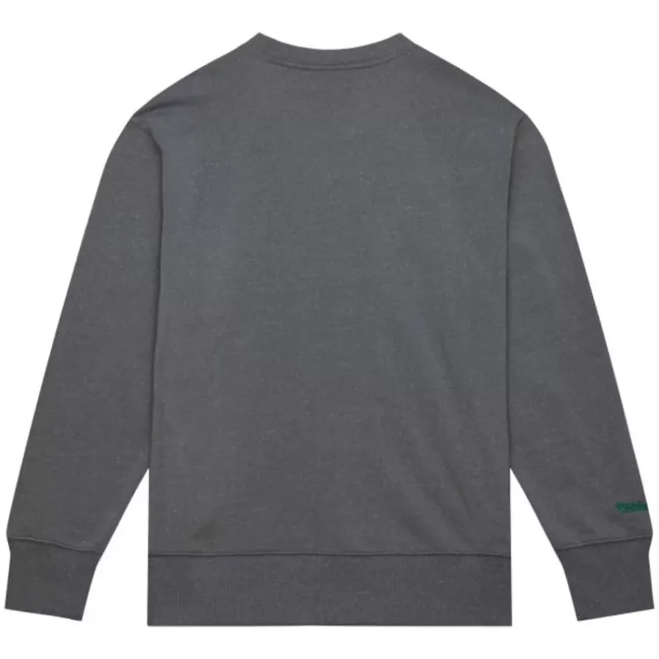 Men Mitchell & Ness Hoodies & Sweatshirts-Snow Washed Fleece Crew Anaheim Ducks