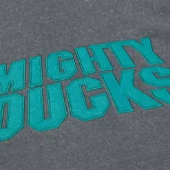 Men Mitchell & Ness Hoodies & Sweatshirts-Snow Washed Fleece Crew Anaheim Ducks