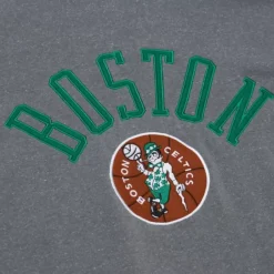 Men Mitchell & Ness Hoodies & Sweatshirts-Snow Washed Fleece Crew Boston Celtics
