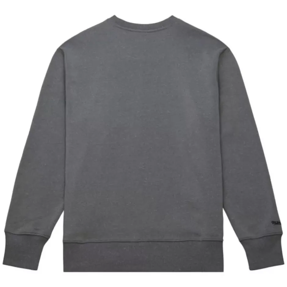 Men Mitchell & Ness Hoodies & Sweatshirts-Snow Washed Fleece Crew Cincinnati Bengals