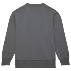 Men Mitchell & Ness Hoodies & Sweatshirts-Snow Washed Fleece Crew Cleveland Cavaliers