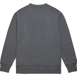 Men Mitchell & Ness Hoodies & Sweatshirts-Snow Washed Fleece Crew Detroit Lions