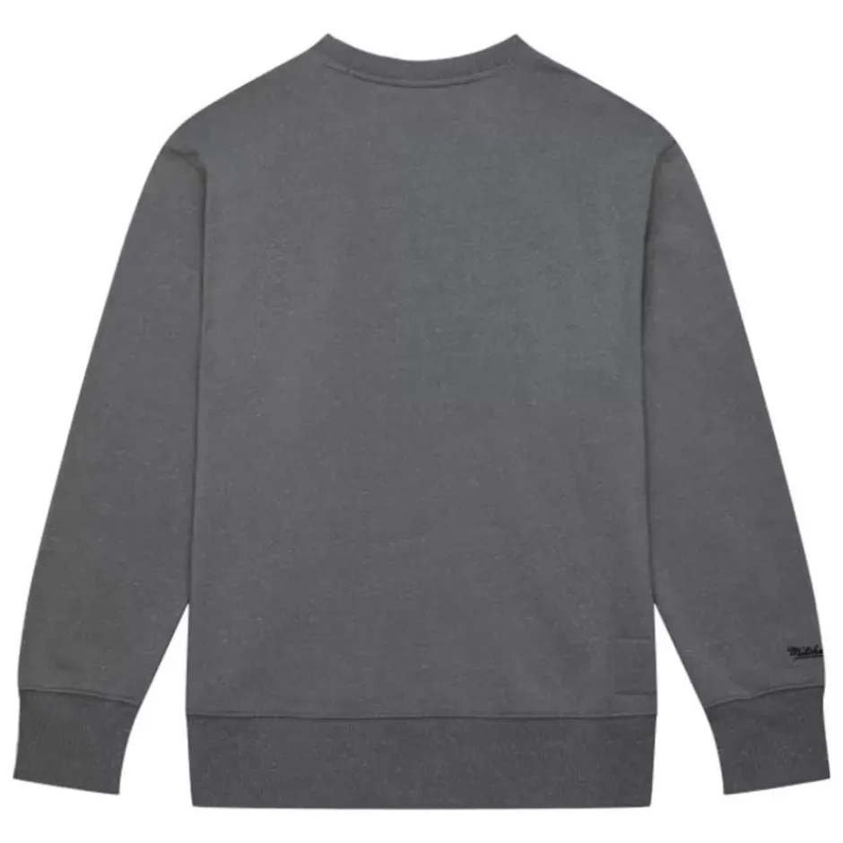 Men Mitchell & Ness Hoodies & Sweatshirts-Snow Washed Fleece Crew Kansas City Chiefs