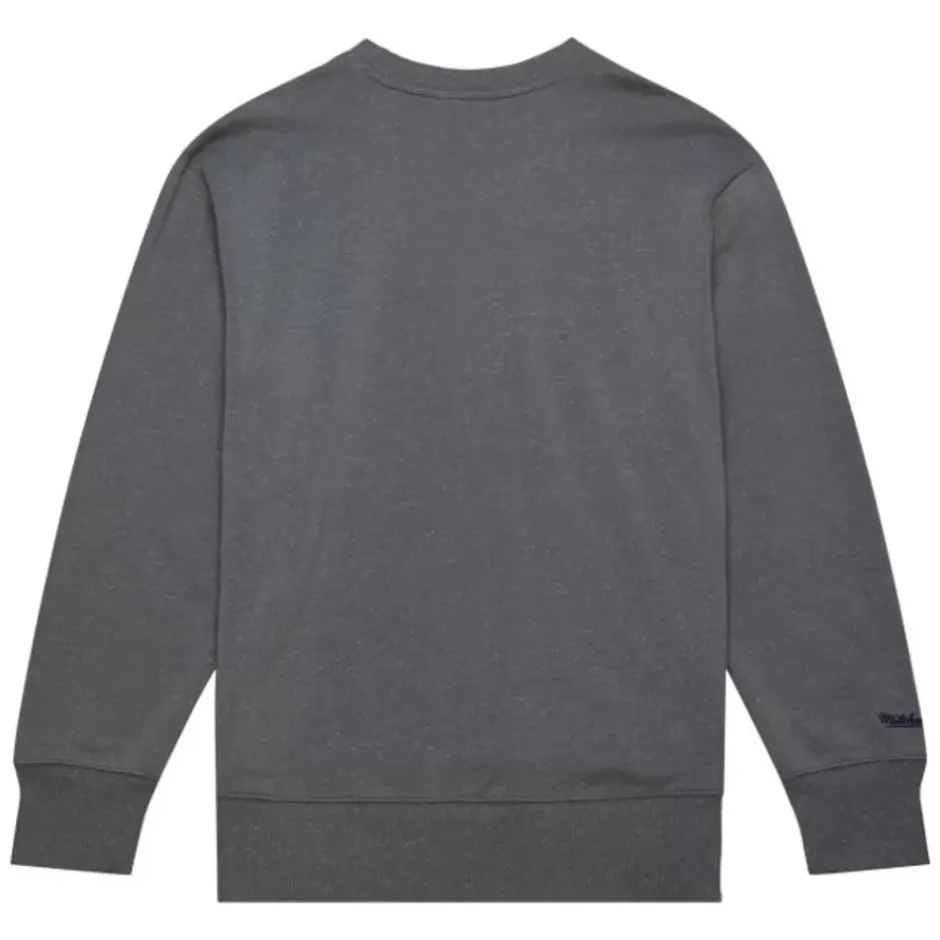 Men Mitchell & Ness Hoodies & Sweatshirts-Snow Washed Fleece Crew New York Rangers