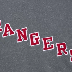 Men Mitchell & Ness Hoodies & Sweatshirts-Snow Washed Fleece Crew New York Rangers