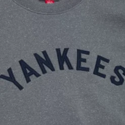Men Mitchell & Ness Hoodies & Sweatshirts-Snow Washed Fleece Crew New York Yankees