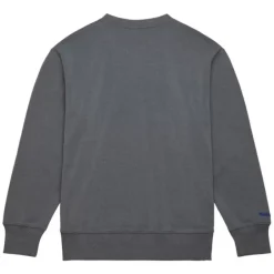 Men Mitchell & Ness Hoodies & Sweatshirts-Snow Washed Fleece Crew New York Knicks