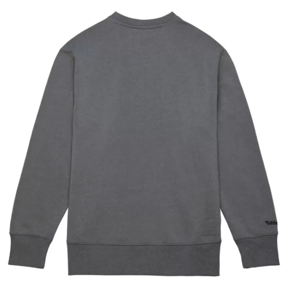 Men Mitchell & Ness Hoodies & Sweatshirts-Snow Washed Fleece Crew Pittsburgh Steelers