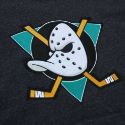 Men Mitchell & Ness Hoodies & Sweatshirts-Snow Washed Fleece Hoodie Anaheim Ducks
