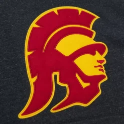 Men Mitchell & Ness Hoodies & Sweatshirts-Snow Washed Fleece Hoodie Current Logo Usc