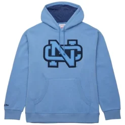 Men Mitchell & Ness Hoodies & Sweatshirts-Snow Washed Fleece Hoodie University Of North Carolina
