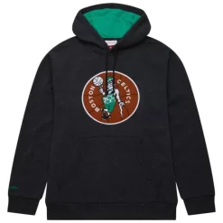Men Mitchell & Ness Hoodies & Sweatshirts-Snow Washed Fleece Hoodie Boston Celtics