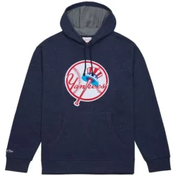 Men Mitchell & Ness Hoodies & Sweatshirts-Snow Washed Fleece Hoodie New York Yankees
