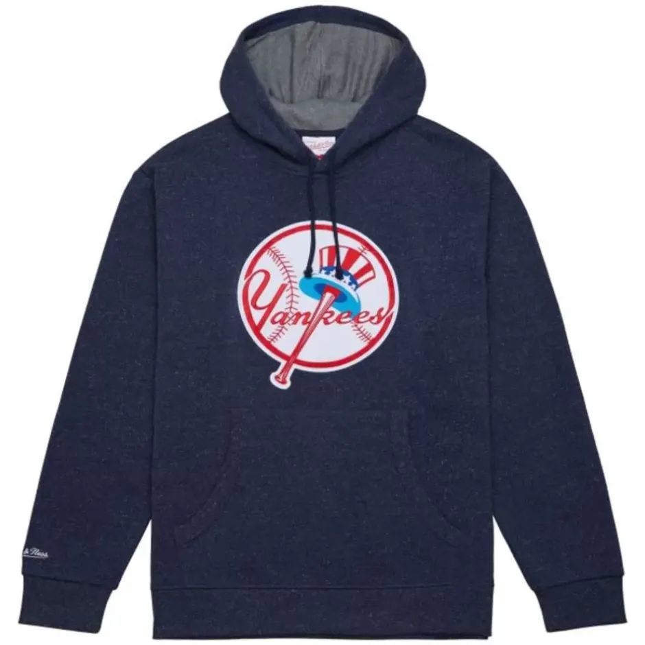 Men Mitchell & Ness Hoodies & Sweatshirts-Snow Washed Fleece Hoodie New York Yankees