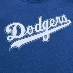 Men Mitchell & Ness Hoodies & Sweatshirts-Snow Washed Fleece Hoodie Los Angeles Dodgers