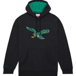 Men Mitchell & Ness Hoodies & Sweatshirts-Snow Washed Fleece Hoodie Philadelphia Eagles