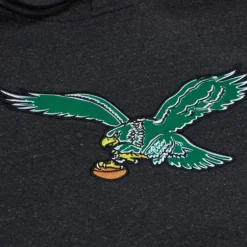 Men Mitchell & Ness Hoodies & Sweatshirts-Snow Washed Fleece Hoodie Philadelphia Eagles