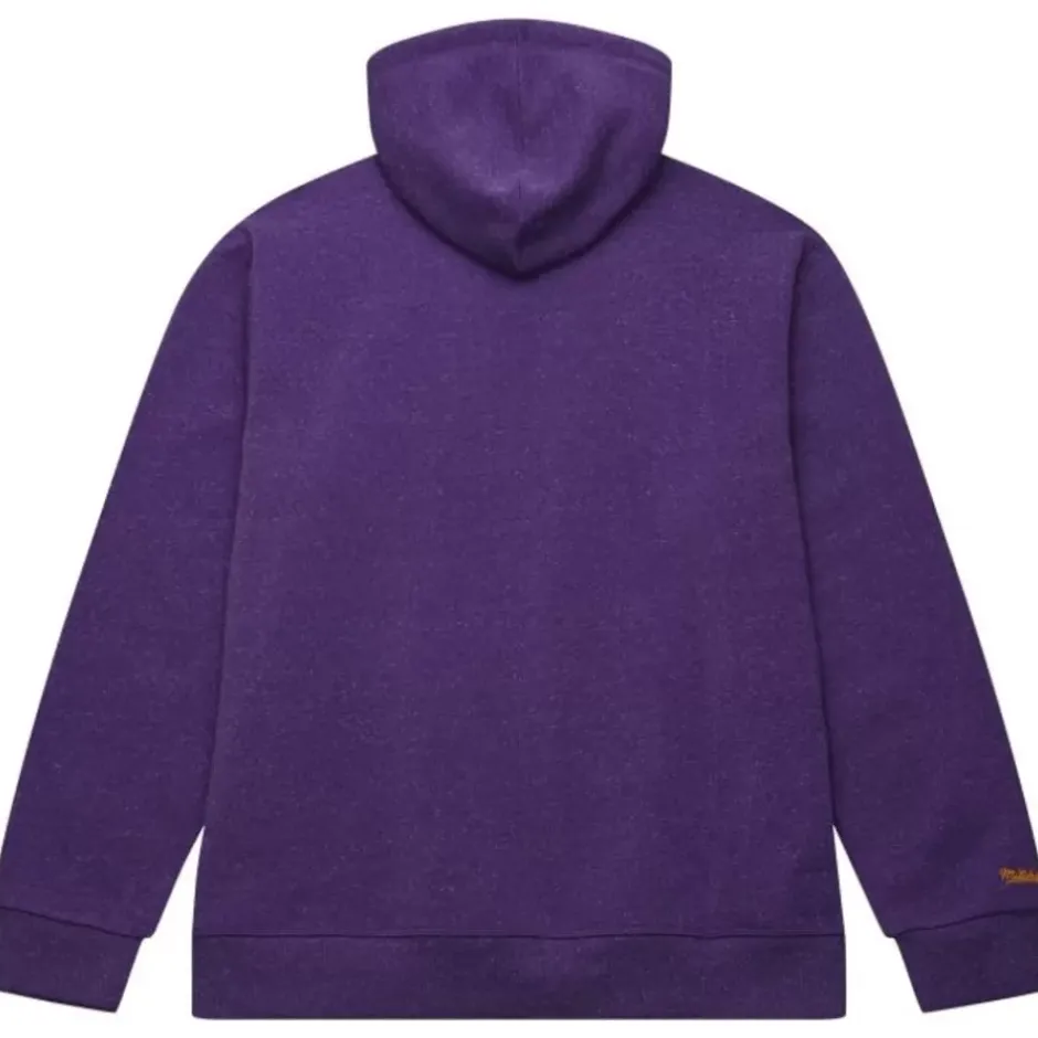 Men Mitchell & Ness Hoodies & Sweatshirts-Snow Washed Fleece Hoodie Utah Jazz