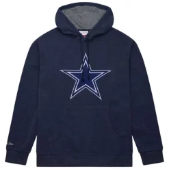 Men Mitchell & Ness Hoodies & Sweatshirts-Snow Washed Fleece Hoodie Dallas Cowboys