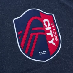 Men Mitchell & Ness Hoodies & Sweatshirts-Snow Washed Fleece Hoodie Current Logo St. Louis City Sc