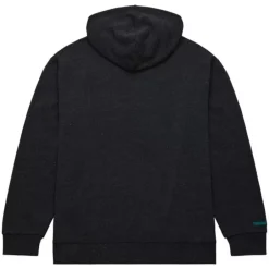 Men Mitchell & Ness Hoodies & Sweatshirts-Snow Washed Fleece Hoodie Charlotte Hornets