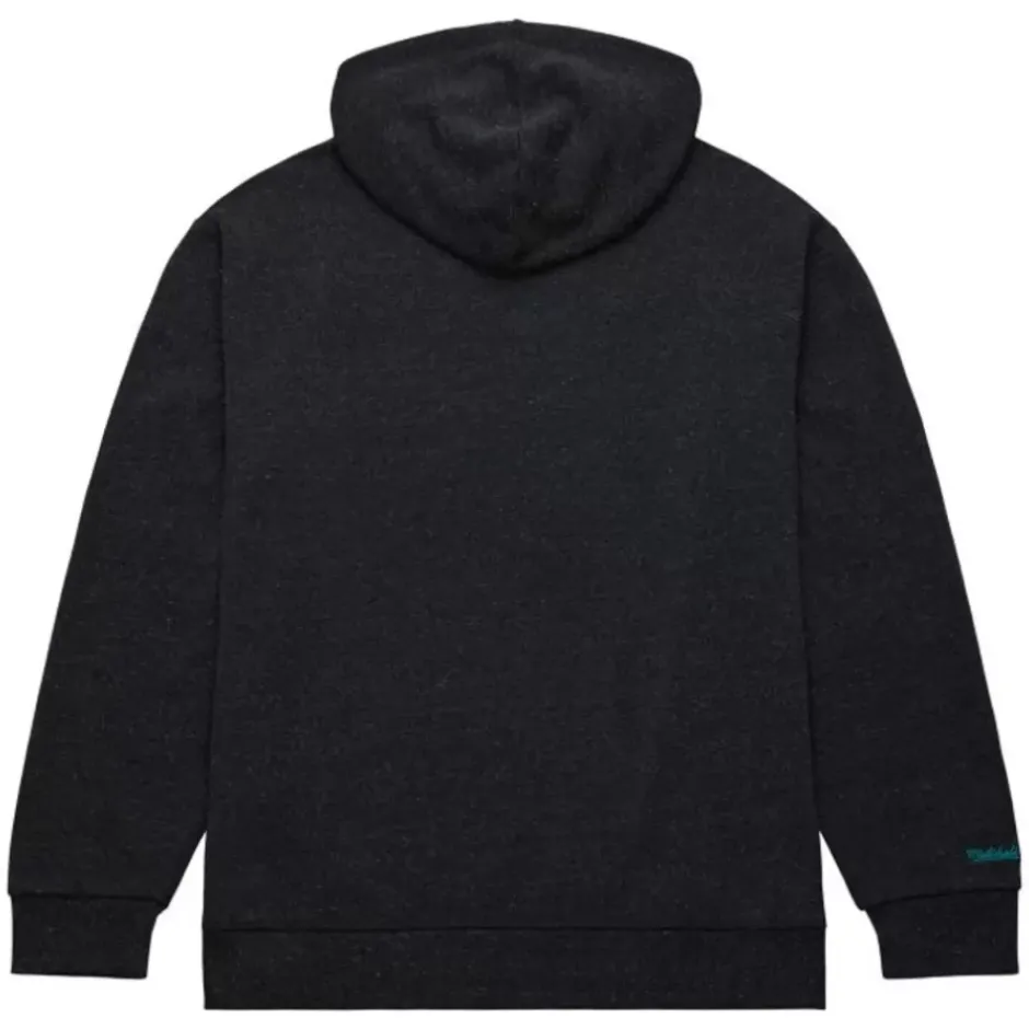 Men Mitchell & Ness Hoodies & Sweatshirts-Snow Washed Fleece Hoodie Charlotte Hornets