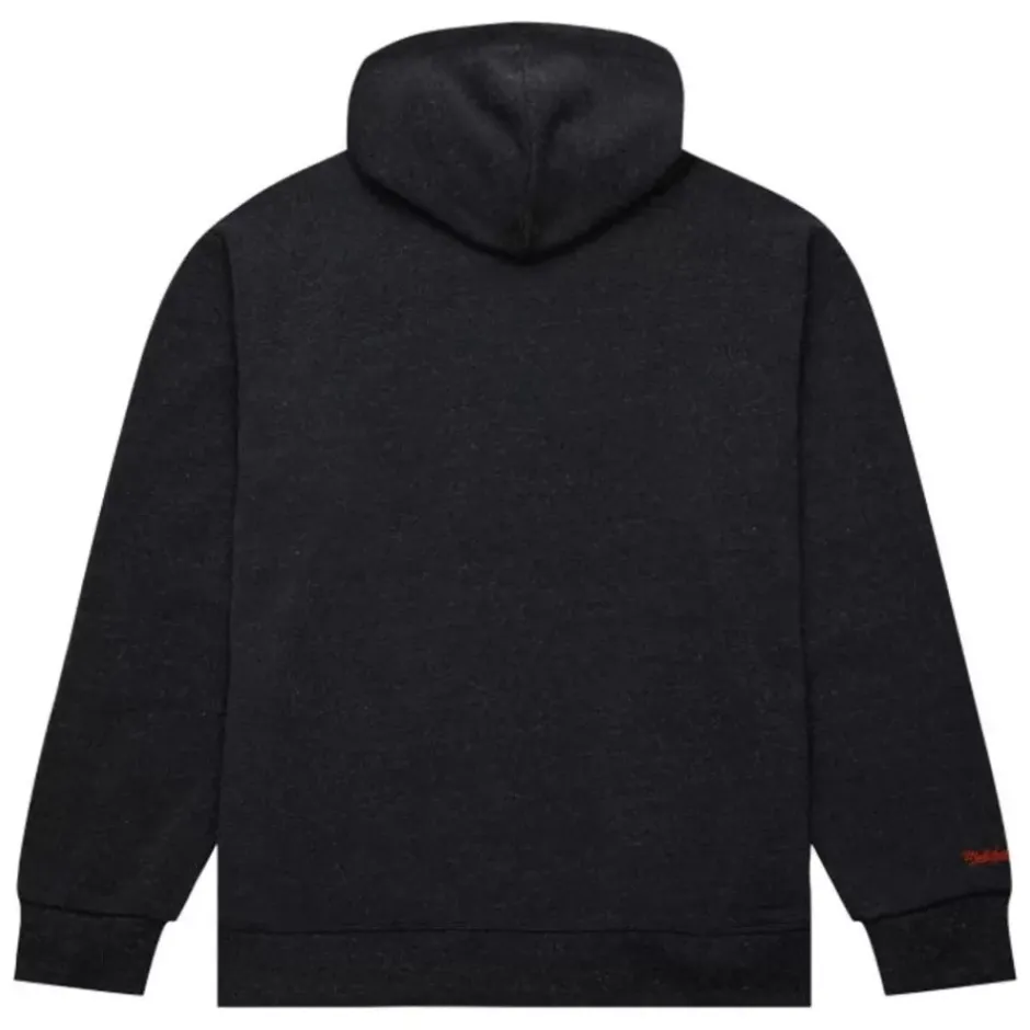 Men Mitchell & Ness Hoodies & Sweatshirts-Snow Washed Fleece Hoodie Vintage Logo Baltimore Orioles