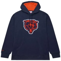 Men Mitchell & Ness Hoodies & Sweatshirts-Snow Washed Fleece Hoodie Chicago Bears
