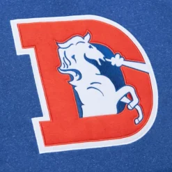 Men Mitchell & Ness Hoodies & Sweatshirts-Snow Washed Fleece Hoodie Denver Broncos